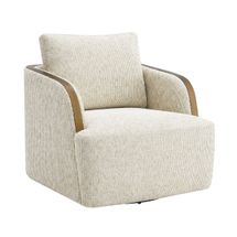 Compton Swivel Arm Chair - Brass/Off White