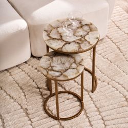 Violet Agate Nesting Side Tables