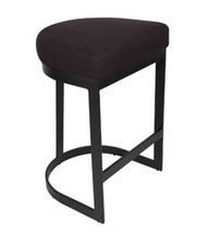 Brooke Black Kitchen Stool - Black Linen - OUTLET NSW