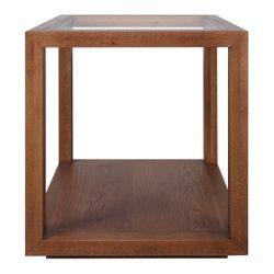 Sadie Oak Square Side Table - Large Walnut