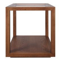 Sadie Oak Square Side Table - Large Walnut