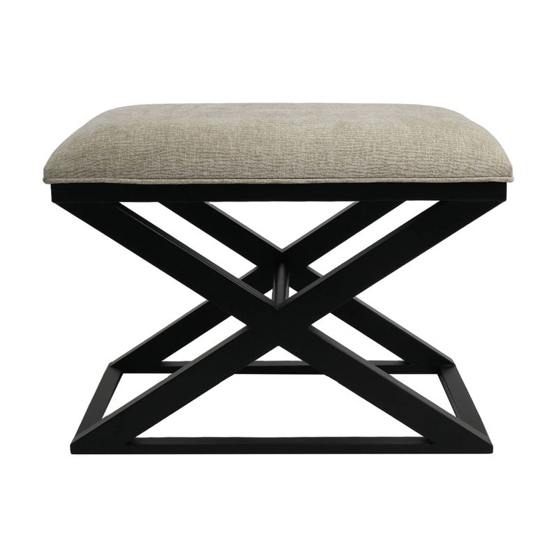 Spencer Black Timber Stool - Wheat