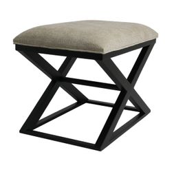 Spencer Black Timber Stool - Wheat