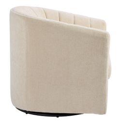 Cadman Swivel Arm Chair - Fawn Chenille - OUTLET NSW
