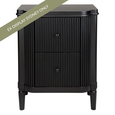 Arielle Bedside Table - Black - OUTLET NSW