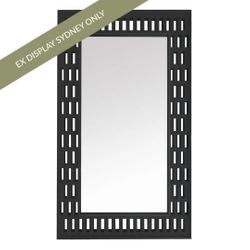 Appin 108x186cm Floor Mirror - Black - OUTLET NSW