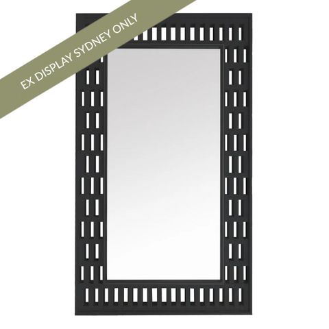 Appin 108x186cm Floor Mirror - Black - OUTLET NSW