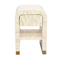 Makayla Bedside Table - Ivory