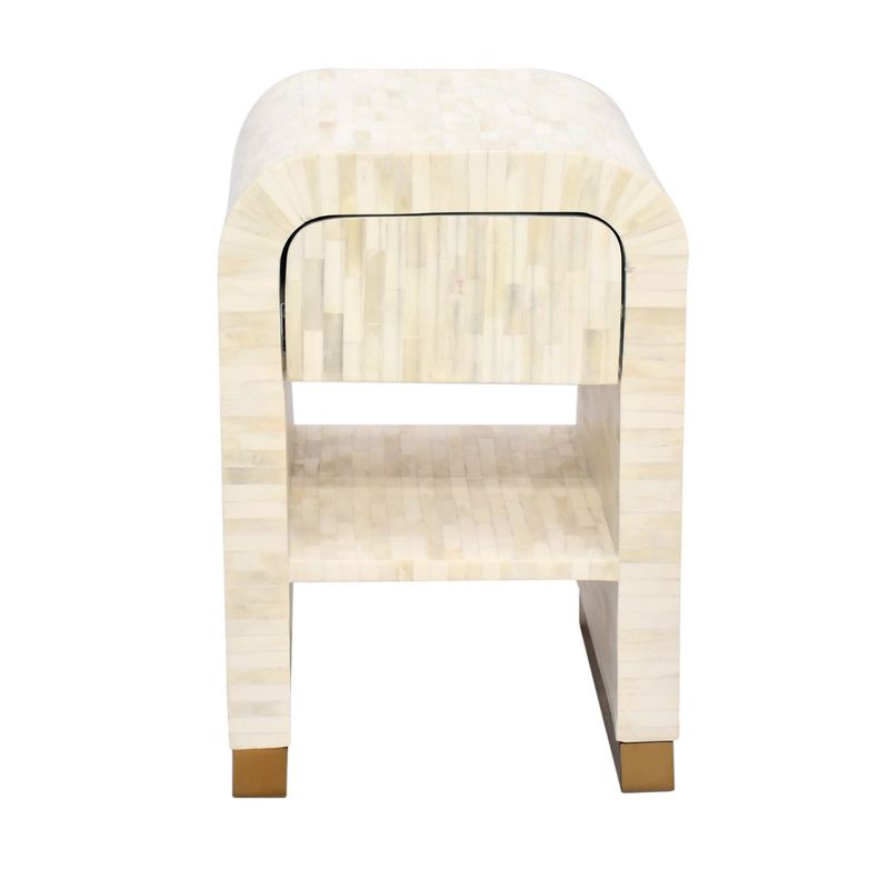 Makayla Bedside Table - Ivory