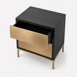 Polos Bedside Table - Black