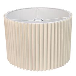 Nina Pleated Drum Shade - Medium Off White