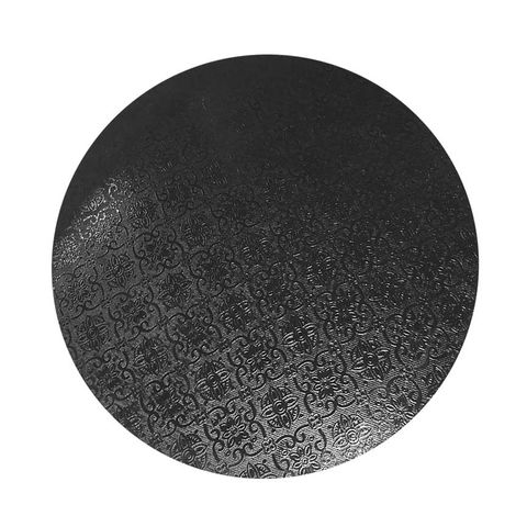 CAKE BOARD | BLACK | 7 INCH | ROUND | MDF | 6MM THICK