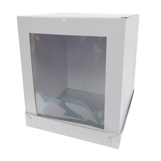 8X8X10 INCH CAKE BOX | SIDE WINDOW | CORRUGATED CARDBOARD