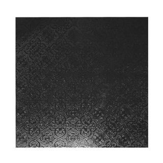 CAKE BOARD | BLACK | 12 INCH | SQUARE | MDF | 6MM THICK