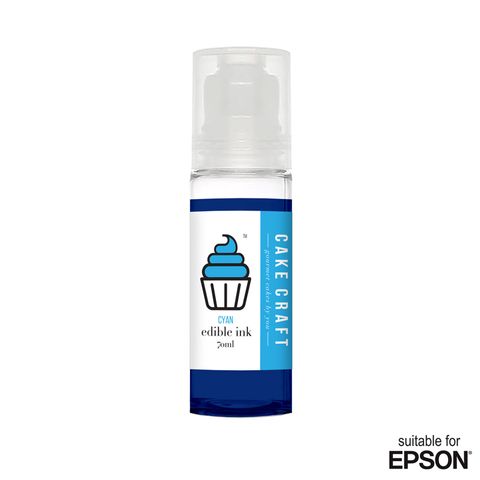 CAKE CRAFT | EPSON EDIBLE INK REFILL BOTTLE | CYAN | 70ML