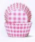 408 BAKING CUPS - PASTEL PINK GINGHAM - 100 PIECE PACK