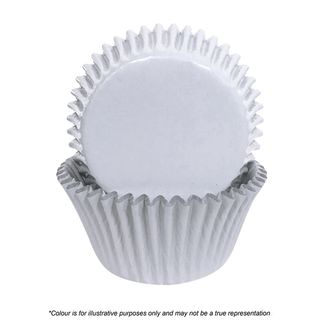 CAKE CRAFT | 408 WHITE FOIL BAKING CUPS | PACK OF 72