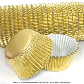 CAKE CRAFT | 408 GOLD FOIL BAKING CUPS | PACK OF 500