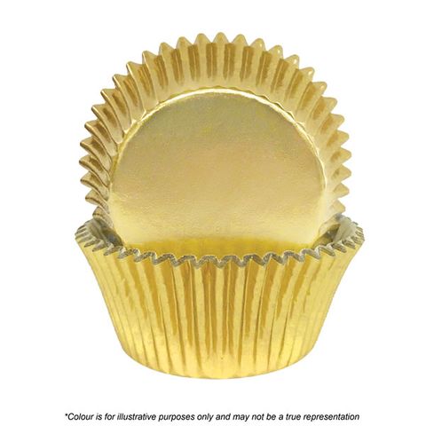 CAKE CRAFT | 408 GOLD FOIL BAKING CUPS | PACK OF 72