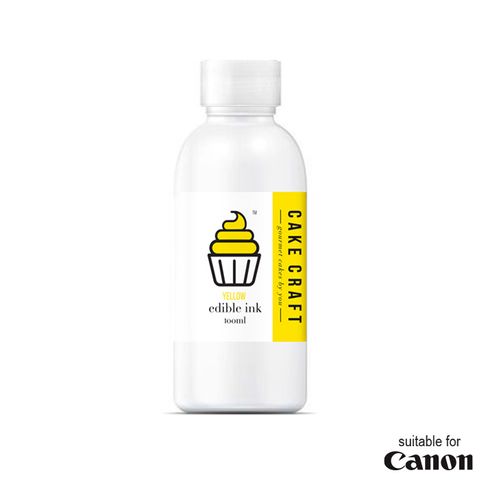 CAKE CRAFT | CANON EDIBLE INK REFILL BOTTLE | YELLOW | 100ML