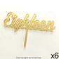 CAKE CRAFT | 6 PACK | EIGHTEEN | GOLD MIRROR | ACRYLIC TOPPER