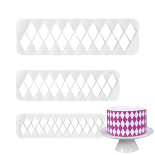 DIAMOND PATTERN | IMPRESSION CUTTER SET | 3 PIECES