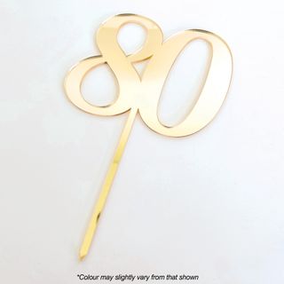 CAKE CRAFT | #80 | 9CM | GOLD MIRROR | ACRYLIC CAKE TOPPER