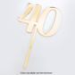 CAKE CRAFT | #40 | 9CM | GOLD MIRROR | ACRYLIC CAKE TOPPER