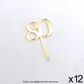 CAKE CRAFT | #80 | 3.5CM | GOLD MIRROR | ACRYLIC CUPCAKE TOPPER | 12 PACK
