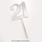 CAKE CRAFT | #21 | 9CM | SILVER MIRROR | ACRYLIC CAKE TOPPER