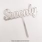 CAKE CRAFT | SEVENTY | SILVER | ACRYLIC CAKE TOPPER