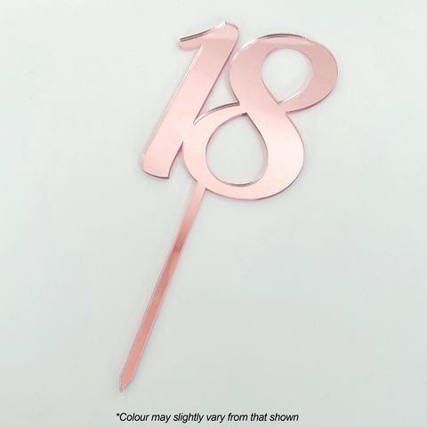 cake craft 18 9cm rose gold mirror acrylic cake topper