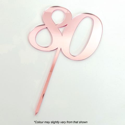 CAKE CRAFT | #80 | 9CM | ROSE GOLD MIRROR | ACRYLIC CAKE TOPPER