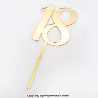 CAKE CRAFT | #18 | 9CM | GOLD MIRROR | ACRYLIC CAKE TOPPER