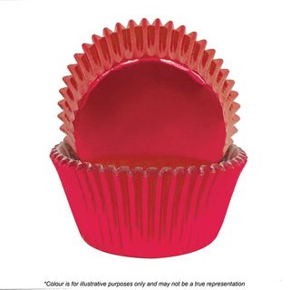 CAKE CRAFT | 390 RED FOIL BAKING CUPS | PACK OF 72