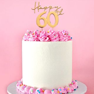 CAKE CRAFT | METAL TOPPER | HAPPY 60TH | GOLD