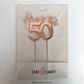 CAKE CRAFT | METAL TOPPER | HAPPY 50TH | ROSE GOLD