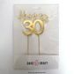 CAKE CRAFT | METAL TOPPER | HAPPY 30TH | GOLD