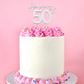 CAKE CRAFT | METAL TOPPER | HAPPY 50TH | SILVER