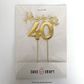 CAKE CRAFT | METAL TOPPER | HAPPY 40TH | GOLD