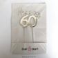 CAKE CRAFT | METAL TOPPER | HAPPY 60TH | SILVER