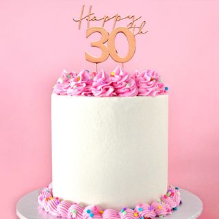 CAKE CRAFT | METAL TOPPER | HAPPY 30TH | ROSE GOLD