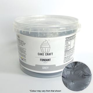 CAKE CRAFT | FONDANT | GREY | 1KG | B/B 08/08/25