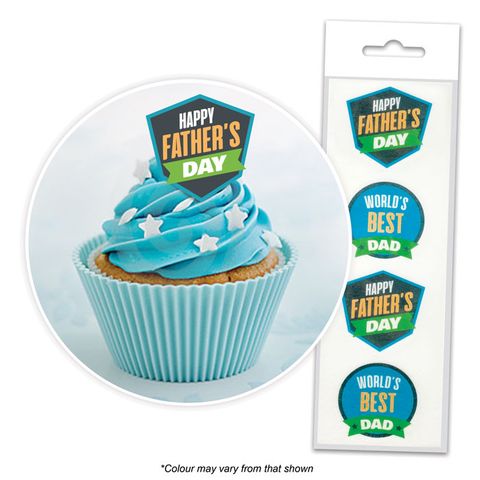 CAKE CRAFT | FATHER'S DAY | WAFER TOPPERS | PACKET OF 16 | B/B 08/24