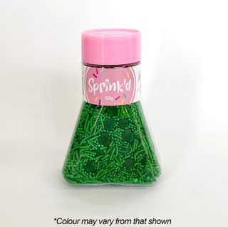 SPRINK'D | GREEN MIX | SHAMROCKS/JIMMIES/2MM SUGAR BALLS | 120G