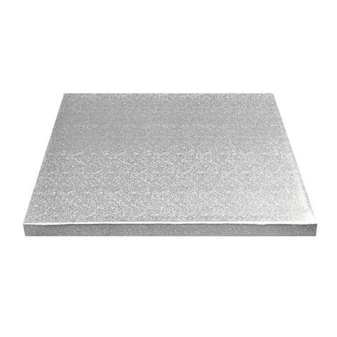 CAKE BOARD | SILVER | 17 INCH | SQUARE | MDF | 15MM THICK