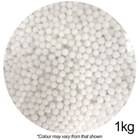 SPRINK'D | SUGAR BALLS | POLISHED WHITE | 4MM | 1KG | B/B 18/07/25