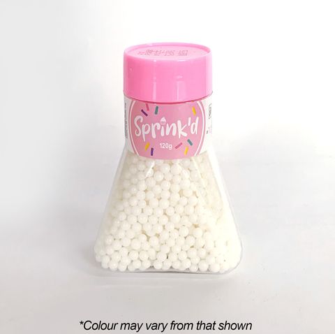 SPRINK'D | SUGAR BALLS | POLISHED WHITE | 4MM | 120G