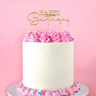 CAKE CRAFT | METAL TOPPER | HAPPY BIRTHDAY STYLE #2  | GOLD