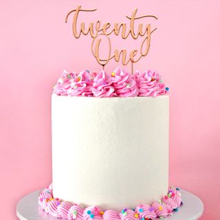 CAKE CRAFT | METAL TOPPER | TWENTY ONE | ROSE GOLD | 10CM